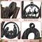 Christmas Nativity Scene Tree Ornaments Christmas Wooden Hanging Ornaments Word Sign Religious Letter Hanging Craft The Birth of Jesus Wooden Decorations for Xmas Outdoor Home Decor (Black)